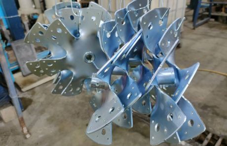 ชุบซิงค์ขาว ใบพัดแอร์ งานตัวอย่าง 1.