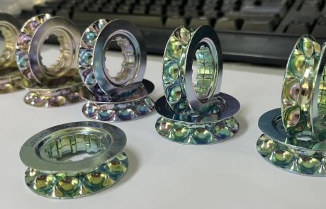 ชุบซิงค์รุ้ง Cr3+ งานเฟืองนิรภัย 4